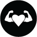 Flexing heart icon